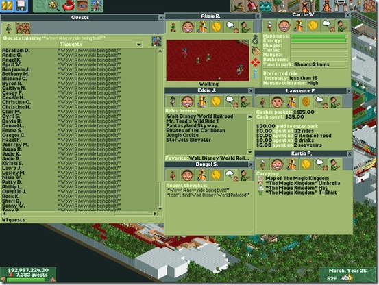 Roller Coaster Tycoon 2 Guest View